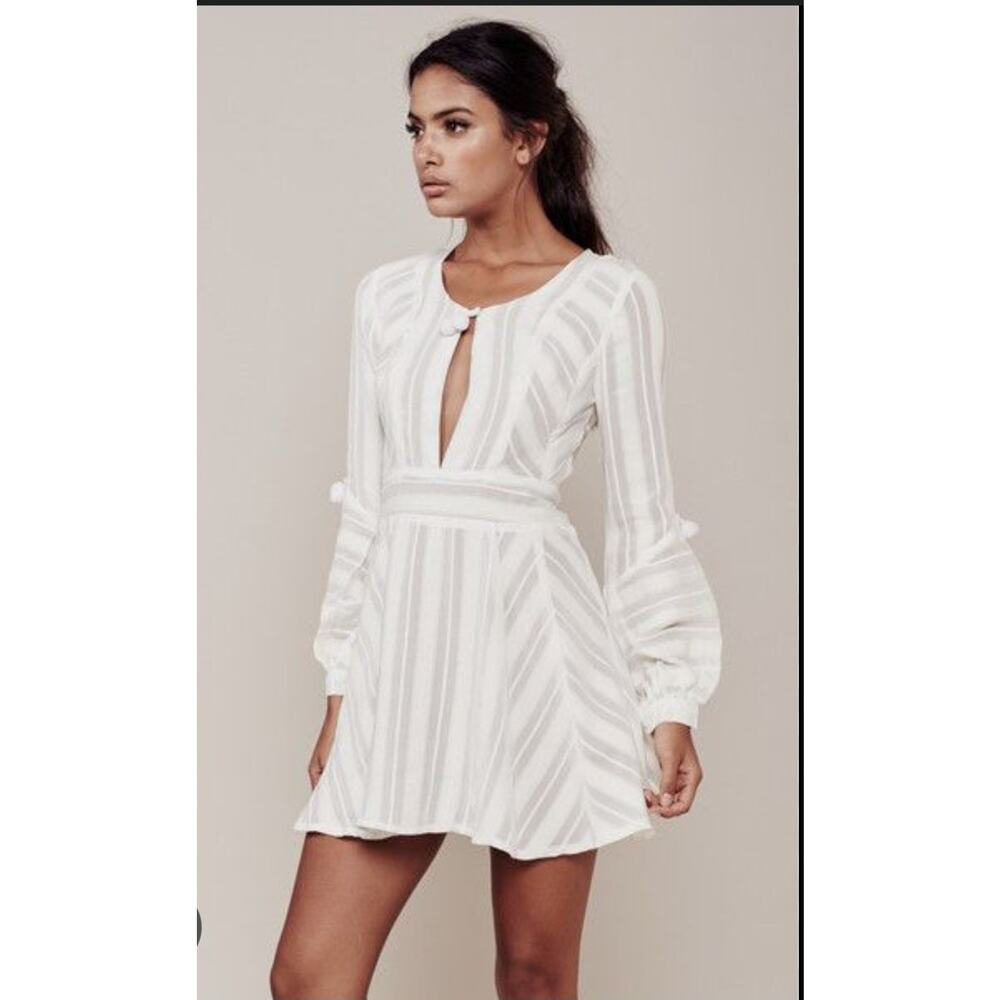Love & Lemons Alessandra Long Sleeve Mini Dress New With Tags Size Medium